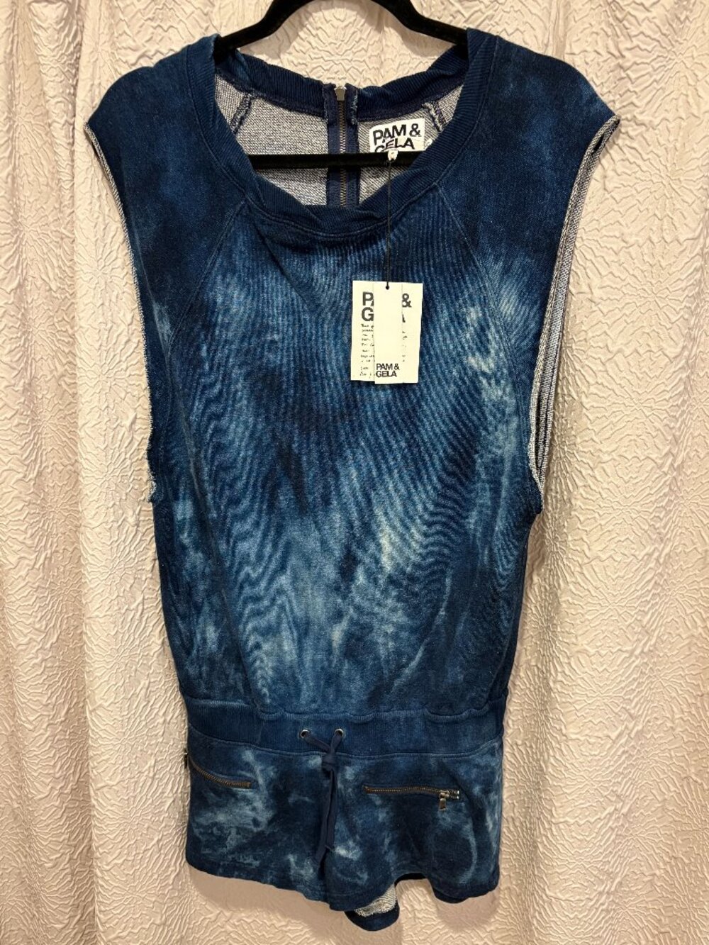 NWT PAM & GELA Short Romper in Indigo Boom